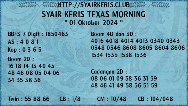 Prediksi Texas Morning