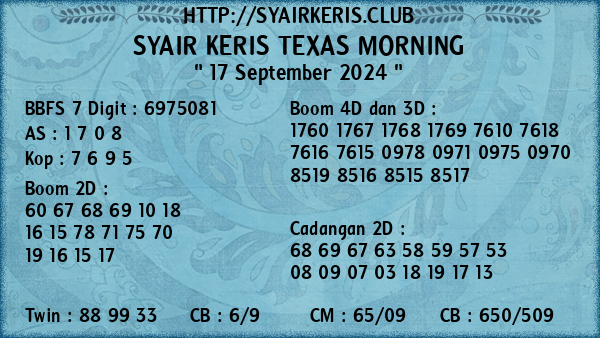 Prediksi Texas Morning