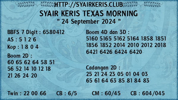 Prediksi Texas Morning