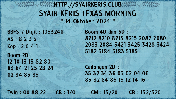 Prediksi Texas Morning