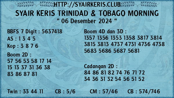 Prediksi Trinidad & Tobago Morning