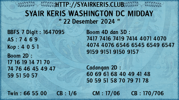 Prediksi Washington Dc Midday