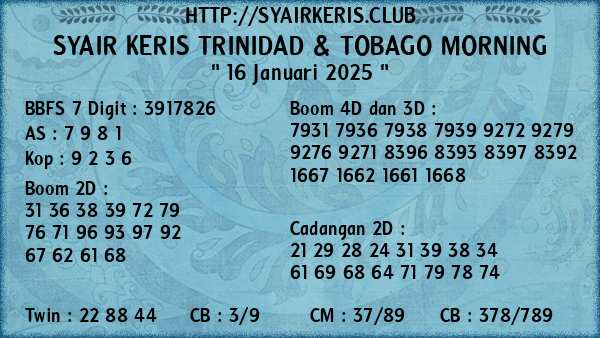 Prediksi Trinidad & Tobago Morning