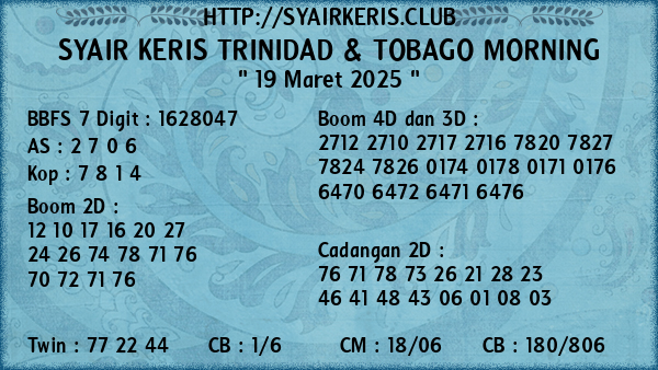 Prediksi Trinidad & Tobago Morning