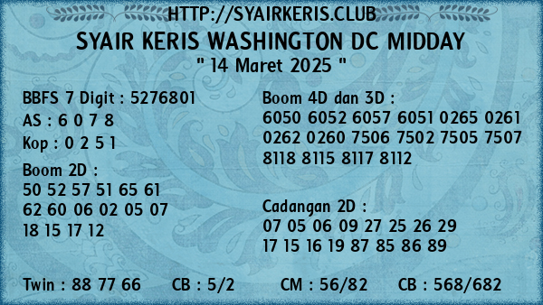 Prediksi Washington Dc Midday