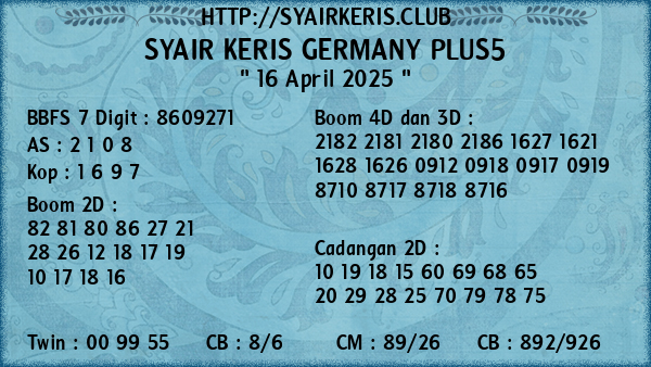Prediksi Germany Plus5