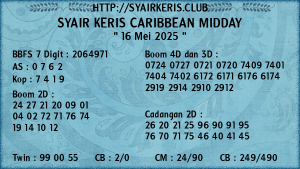 Prediksi Caribbean Midday