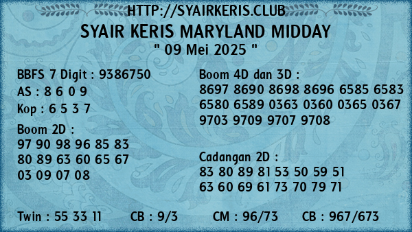 Prediksi Maryland Midday