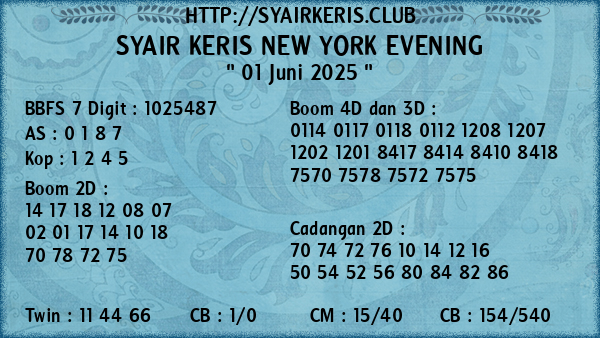 Prediksi New York Evening