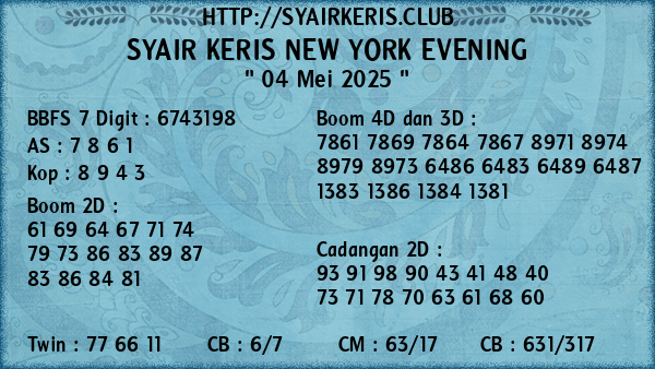 Prediksi New York Evening