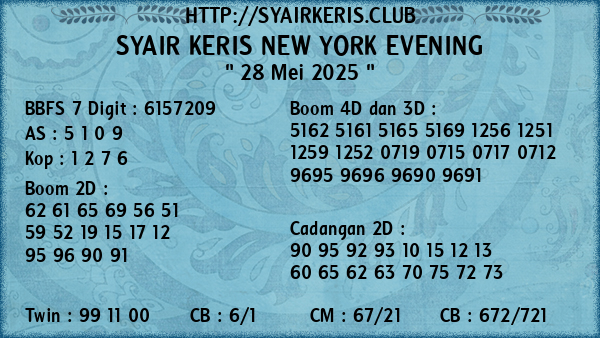 Prediksi New York Evening