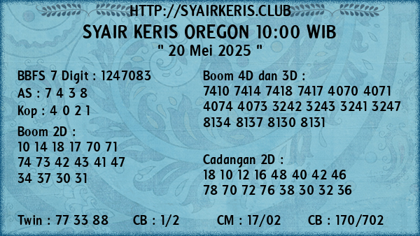 Prediksi Oregon 10:00 WIB