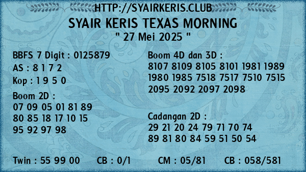Prediksi Texas Morning