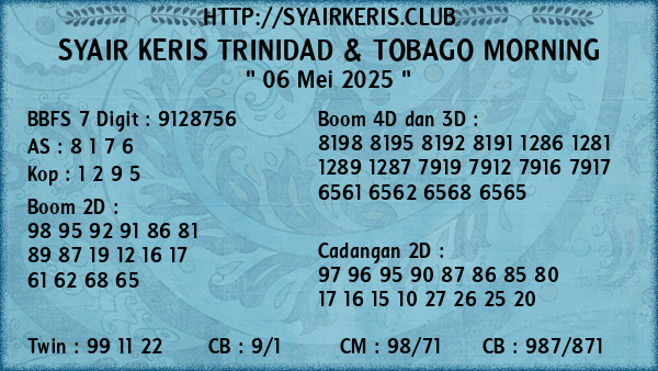 Prediksi Trinidad & Tobago Morning