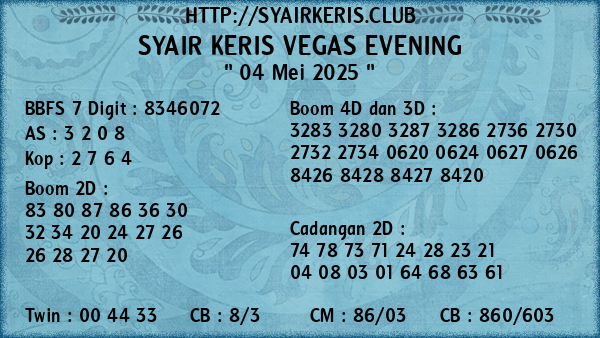 Prediksi Vegas Evening
