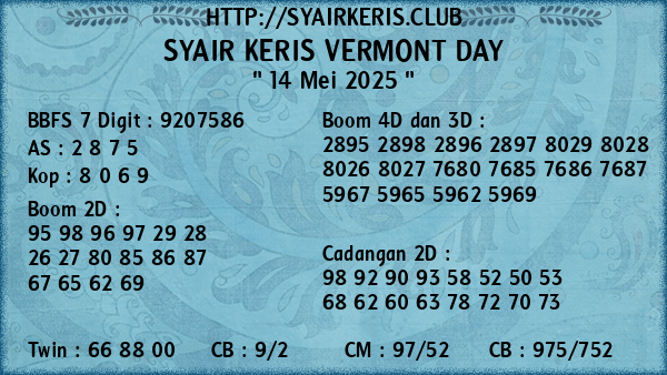 Prediksi Vermont Day