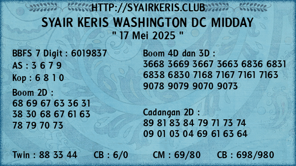 Prediksi Washington Dc Midday