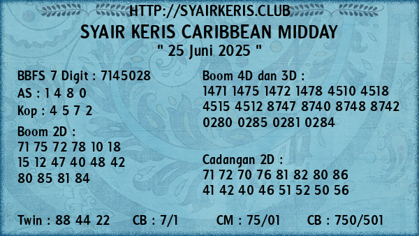 Prediksi Caribbean Midday