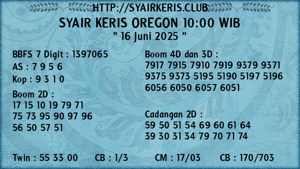 Prediksi Oregon 10:00 WIB