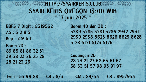 Prediksi Oregon 13:00 WIB