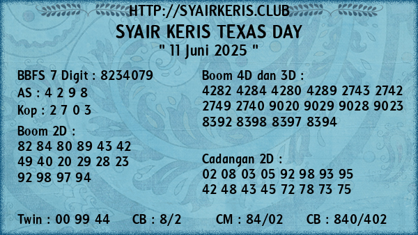 Prediksi Texas Day