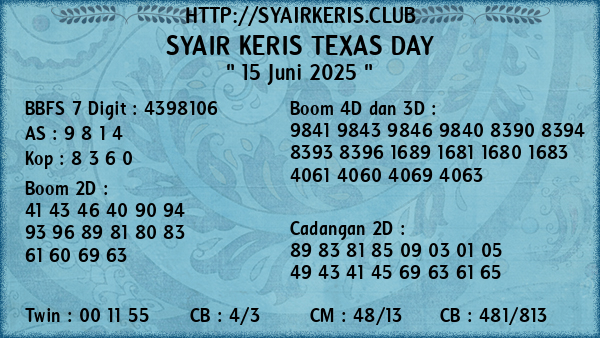 Prediksi Texas Day