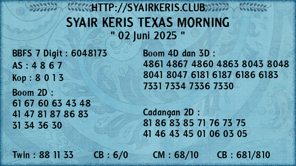 Prediksi Texas Morning