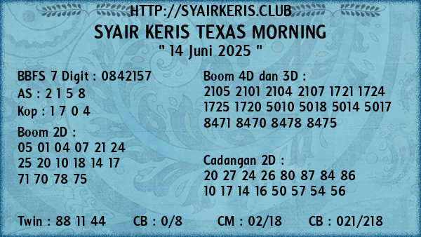 Prediksi Texas Morning