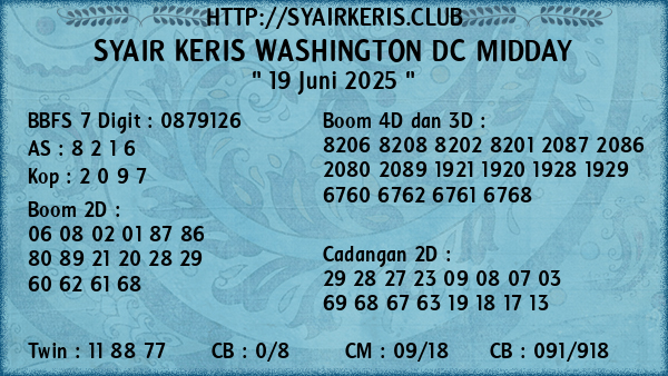 Prediksi Washington Dc Midday