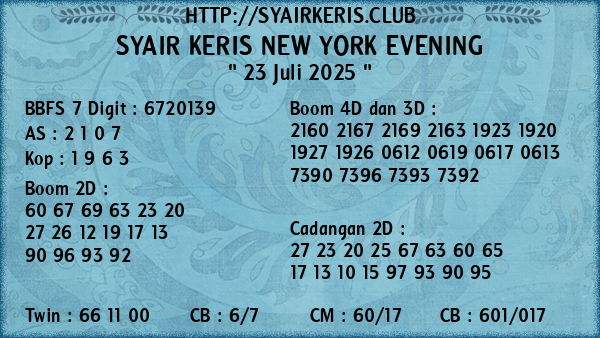 Prediksi New York Evening