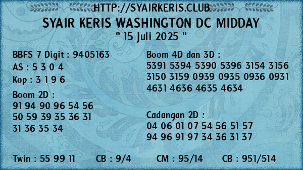 Prediksi Washington Dc Midday