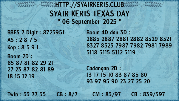 Prediksi Texas Day