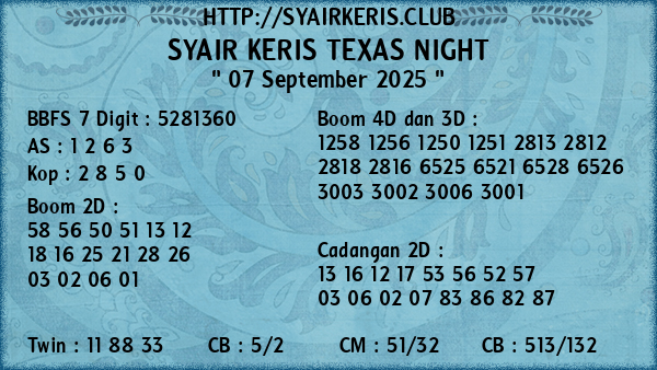 Prediksi Texas Night