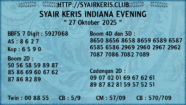 Prediksi Indiana Evening