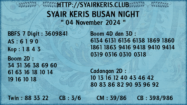 Prediksi Busan Night