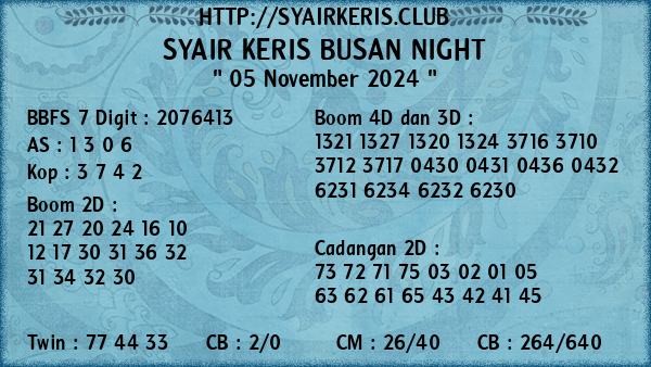 Prediksi Busan Night