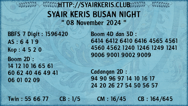 Prediksi Busan Night