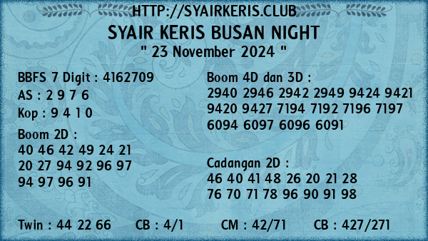 Prediksi Busan Night