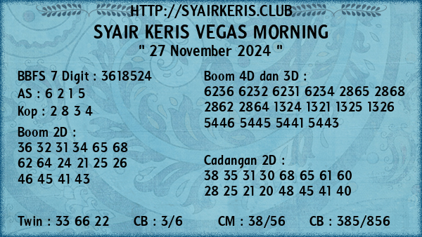 Prediksi Vegas Morning