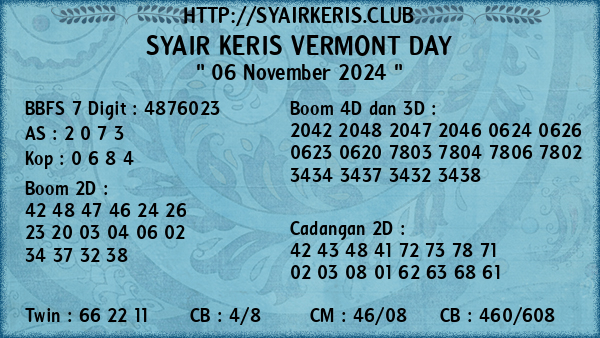 Prediksi Vermont Day