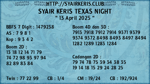 Prediksi Texas Night