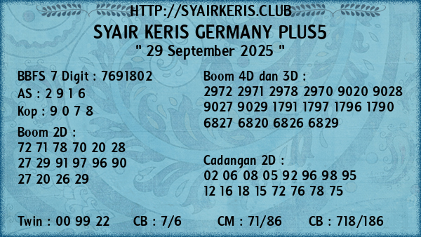 Prediksi Germany Plus5